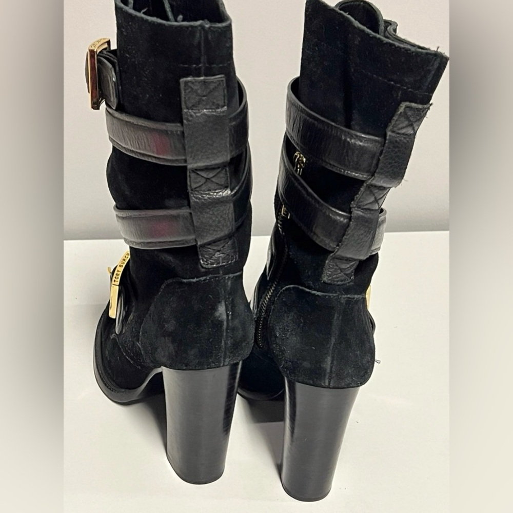 ✨Tory Burch Black Suede Buckle Boots Size 8.5✨ - Picture 5 of 7